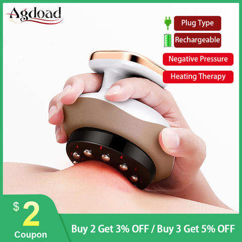 Rechargeable / Electric Cupping Machine Negative Pressure EMS Infrared Heating Therapy Gua sha Vacuum Cupping Massage New ► Photo 1/6