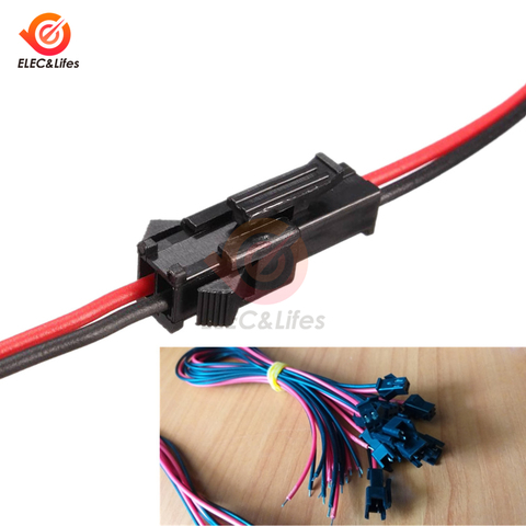 10Pairs 10cm Long JST SM 2Pins 2 Pin Plug Male to Female Cable Wire Connector 828 Promotion! ► Photo 1/6