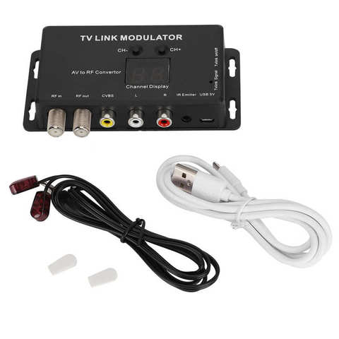 rtl sdr TM70 UHF TV LINK Modulator AV to RF Converter IR Extender with Channel Display wireless hdmi transmitter receiver ► Photo 1/6