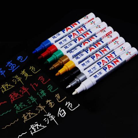 Environmental Protection Paint Marker Pen 12 Color Permanent Waterproof Pen Tire Car Graffiti Pen New Universal Marker Pen ► Photo 1/6