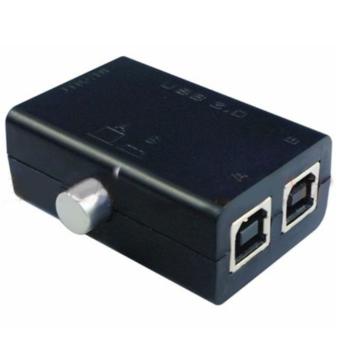 New USB Sharing Share Switch Box Hub 2 Ports PC Computer Scanner Printer Manual ► Photo 1/4