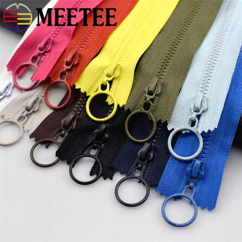 10pcs Meetee 3#  Resin Zippers Closed 25cm Open-end 60cm Ring Puller Zipper for Bags Wallet Purse Garment Sewing Accessories ► Photo 1/6