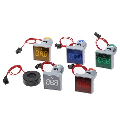 22MM 0-100A Digital Ammeter Current Meter/Voltage Meters Indicator Led Lamp Square Signal Light AC20-500V ► Photo 1/1