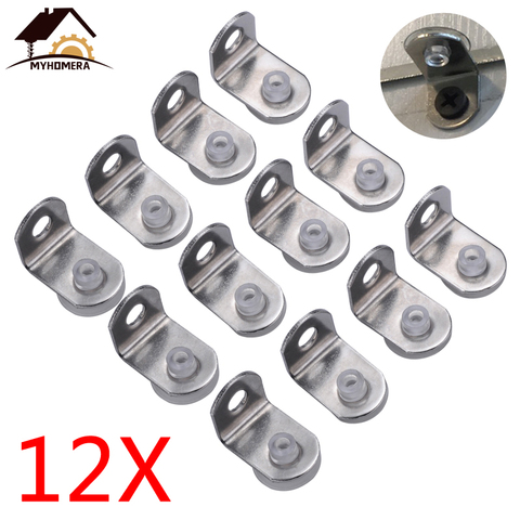 Myhomera 12Pcs Shelf Brackets Support Studs Pegs Steel 5mm Shelves Separat Fixed Cabinet Cupboard Glass Bracket Supporter Holder ► Photo 1/6