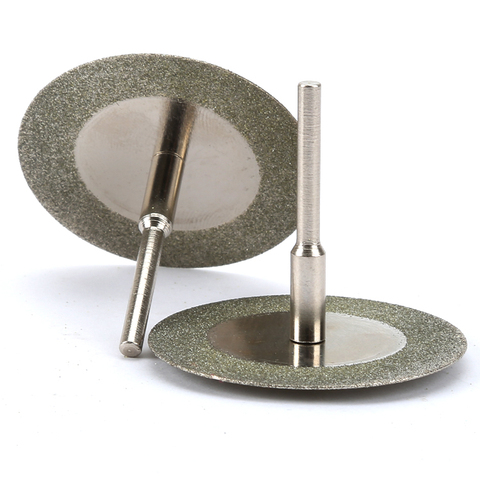 10pcs 40mm Diamond Cutting Wheels For Dremel Rotary Tool +2 Mandrels Cuts Stone Glass Tile Concrete Metal Bottle Masonry Cutter ► Photo 1/6