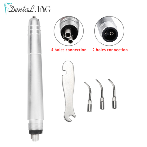 Dental Ultrasonic Air Scaler 2Holes/4 Holes Handpiece 3 Tips Air Scaling Polishin Tools Teeth Whitening Cleaner ► Photo 1/6