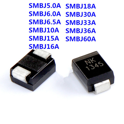 20PCS TVS Diode SMBJ5.0A SMBJ6.0A  SMBJ6.5A SMBJ10A SMBJ15A SMBJ16A SMBJ18A SMBJ30A SMBJ33A SMBJ36A SMBJ60A ► Photo 1/6