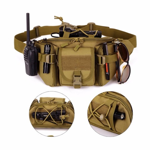 Women and Men's Hip Pack Tactical Waist Packs Water Resistant Waist Bag Fanny Pack Belt Bag Hiking Climbing Outdoor Bags ► Photo 1/6