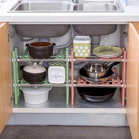 Otherhouse Extendible Kitchen Rack, Kitchen Cabinet Organizer Shelf