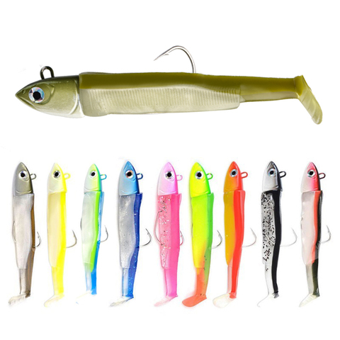 Soft Minnow Lead Head 5g 12g 25g Fishing Lure Wobblers Jig Head Silicone Baits Crank Hook Jigging Bass Pike Zander ► Photo 1/6