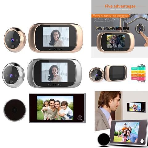 New LCD Color Screen Digital Doorbell 120 Degree Door Eye Doorbell Electronic Peephole Door Camera Viewer Hardware 3.5 inch ► Photo 1/6