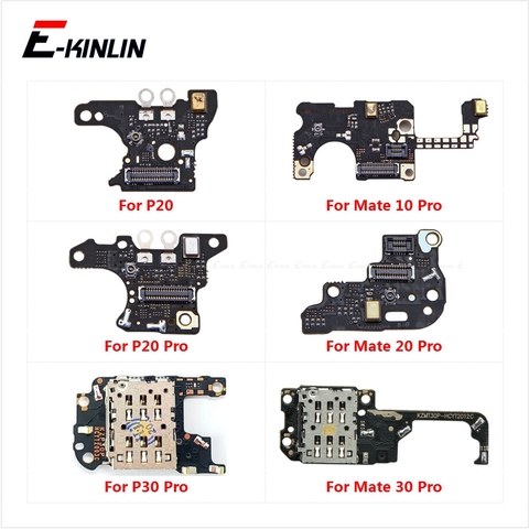 Microphone Module Sim Card Tray Holder Board For HuaWei P30 P20 V30 Mate 10 20 30 Pro Mic Flex Cable Replacement Parts ► Photo 1/6