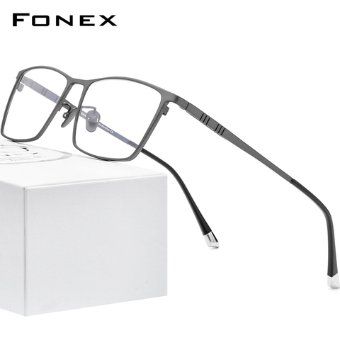FONEX Pure Titanium Glasses Men Square Eyewear 2022 New Male Classic Full Prescription Optical Eyeglasses Frames F85641 ► Photo 1/6
