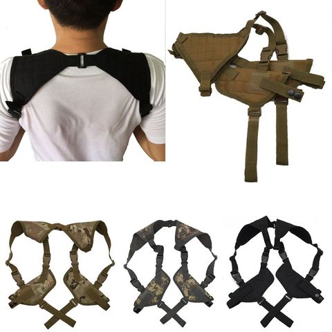 Universal Tactical Dual Armpit Shoulder Holster Bag Concealed Carry Left Right Hand Nylon Gun Case Glock 17 19 Beretta Pistols ► Photo 1/6