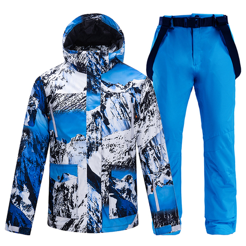 New Winter Outdoor Sport Men Ski Suit Snow Skiing Set Camouflage Thermal Waterproof Windproof Male Snowboard Jackets and Pants ► Photo 1/6