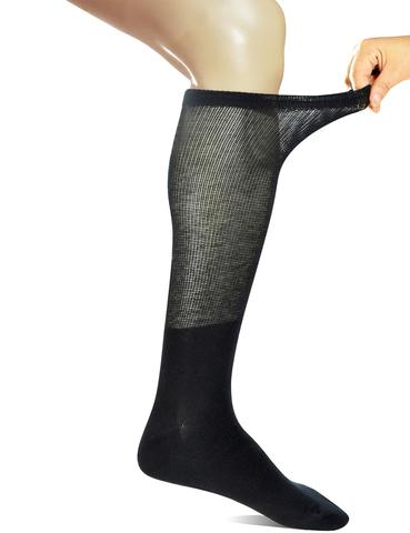 Yomandamor 4 Pairs Mens Over the Calf Compression/Diabetic Dress Socks with Seamless Toe Size 13-15 ► Photo 1/6