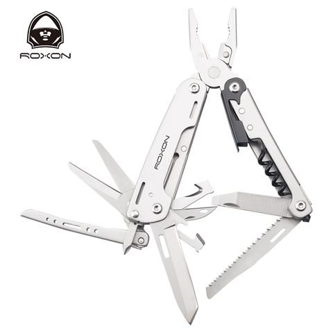 ROXON S801S 16-in-1 Multitool Pliers-Pocket knife, scissors, wire cutter, screwdriver, Bits Group, EDC tool, Survival, Camping, ► Photo 1/5