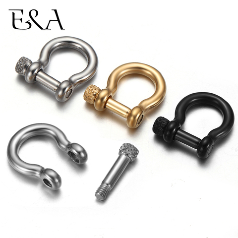 2pcs Stainless Steel / Brass Horseshoe Toggle Clasp DIY Leather Bracelet Connector Hooks for Jewelry Making Supplies Wholesale ► Photo 1/6