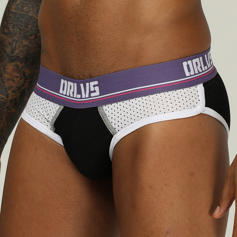ORLVS Brand sexy gay briefs men underwear male panties breathable kincker for men jockstrap gay bikini briefs cueca tanga hombre ► Photo 1/6
