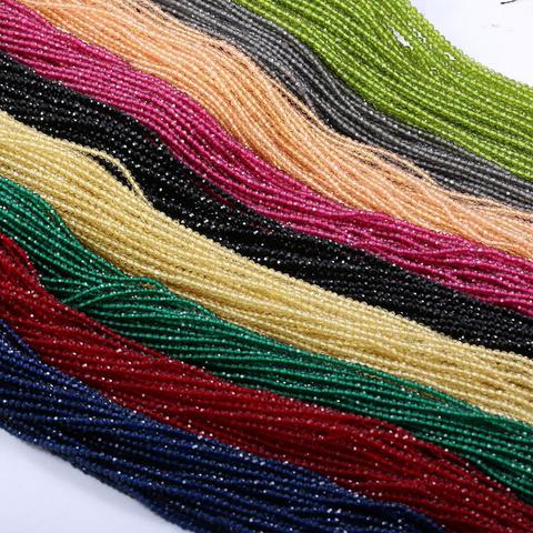 Faceted Stone Beads Spinels Stone Rectangle Section Beads Mixed Color for Jewelry Making DIY Bracelet Necklace Accessories 2/3mm ► Photo 1/6