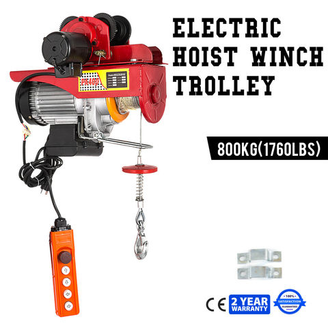 Mophorn 800kg / 1760lbs Electric Trolley Hoist Electric Hoist Winch Durable 13000W Electric Forklift Steel Pallet Holding ► Photo 1/6