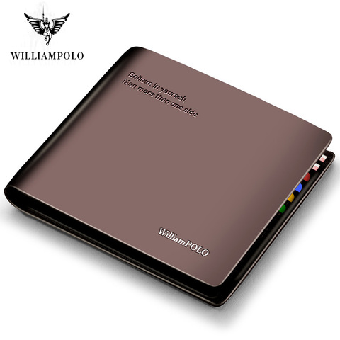 WILLIAMPOLO Men's Short leather business series horizontal fashion 20% off wallet wallet ► Photo 1/6