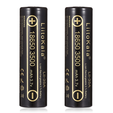 3PCS 100% Original LiitoKala Lii-35A 3.7V 3500 mAh 10A Discharging Rechargeable Batteries  18650 Battery/UAV ► Photo 1/6