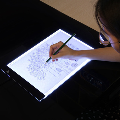 LED Electronic Whiteboard A4 light Pad Drawing Tablet Tracing Pad Sketch Book Blank Canvas for Painting Watercolor Acrylic Paint ► Photo 1/6