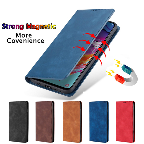 Phone Case For Huawei P9 Lite 2016 Magnet Leather Flip Cover Coque p10 plus p9lite mini p8lite 2017 p20 lite 2022 p30 pro Wallet ► Photo 1/6