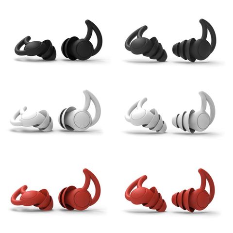 1Pair Soft Silicone Ear Plugs Tapered Noise Reduction Earplugs Sleep Sound Insulation Ear Protector 2/3 Layers ► Photo 1/6