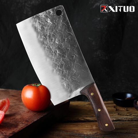 XITUO Bone chopper and meat cleaver Handmade Knife Hotel Kitchen Butcher Special Knife High Manganese Steel Forging Chef Tool ► Photo 1/6