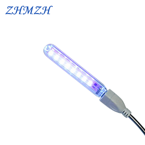 DC5V LED Ultraviolet Sterilizing Lamps 8 LEDs Mini UV Portable Disinfection Lights 253.7nm UVC Lamps USB Germicidal Lamp ► Photo 1/6