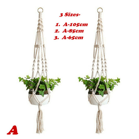 Vintage Decor Hanging Planter Basket Jute Rope Braided Craft Hanging Baskets Flowerpot Plant Holder Pot Macrame Plant Hanger ► Photo 1/6