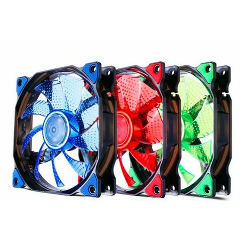 Blue/Green Efficient Heat Dissipation Low noise Cool & Quiet 15 Blue/Green/red LED Desktop PC Computer Case Cooling Fan ► Photo 1/6