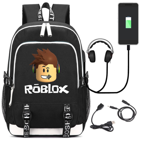 Stylish Usb Student Laptop Backpack For Youth, Roblox Game