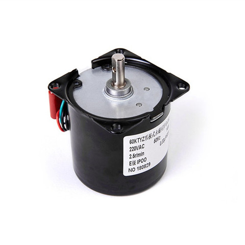 60KTYZ Permanent Magnet Synchronous Motor with 7mm shaft  low speed AC220V 14w 1.2rpm~110rpm 0.5A 60mm PMSM Motor Free Shipping ► Photo 1/6