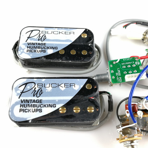 1 Set LP Standard ProBucker Neck and Bridge Electric Guitar Black Humbucker Pickups with Pro Wiring Harness For EPI ► Photo 1/6