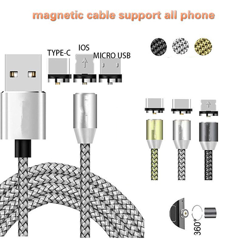 Magnetic Charger Cable Fast Charging Micro USB Cable For Huawei Honor 8A,8S,20i,Honor 10 Lite,Honor 7A Pro ,7C Pro,8C,8X ,8X Max ► Photo 1/6