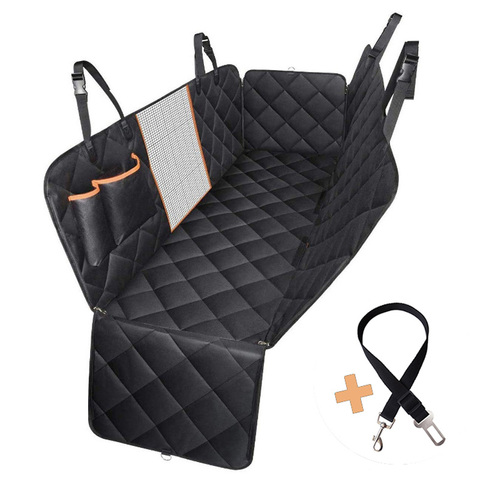 Dog Car Seat Cover Pet Carrier Waterproof With Pet Safety Belt Car Rear Back Seat Mat Hammock Cushion Protector dropshipping ► Photo 1/6