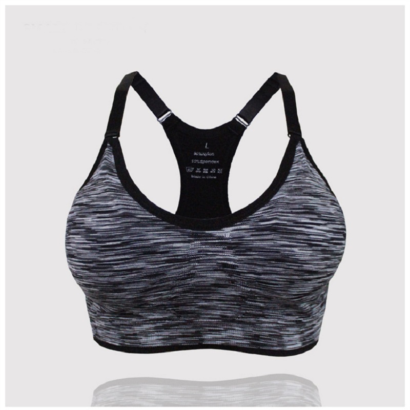 VEQKING Quick Dry Wireless Women's Gym Sports Bra - Black