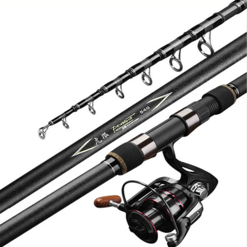 Distance Throwing Rod Carbon Fiber 3.0M 3.6M 4.5M 5.4M Spinning Fishing pole Telescopic Rock Fishing Peche Set Carp Feeder Oltas ► Photo 1/6