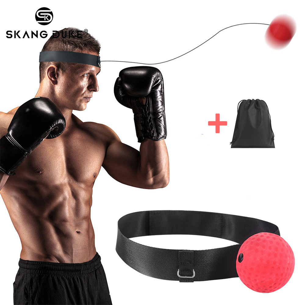 Boxing Punch Exercise Fight Ball With Head Band Reflex Speed Training Tool US 