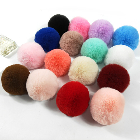 8cm DIY Fluffy Ball Pompon Faux Fur Pompom Large Multicolor Plush Pom Pom For Crafts Garland Decorative Keyrings Garments Decor ► Photo 1/6