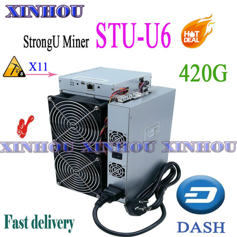 DASH Asic miner StrongU Miner STU-U6 420G X11 miner better than Antminer D3 D5 FusionSilicon X7 Innosilicon A5 A6 Baikal G28 X10 ► Photo 1/6