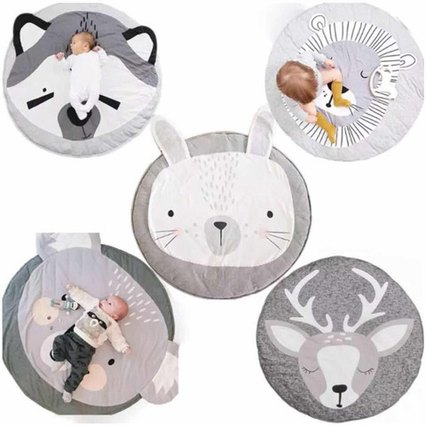 Animal Climbing Carpet Baby Play Mats Newborn Infant Soft Sleeping Cotton Mat Baby Crawling Blanket Round Carpet Rug Toys Mat ► Photo 1/6