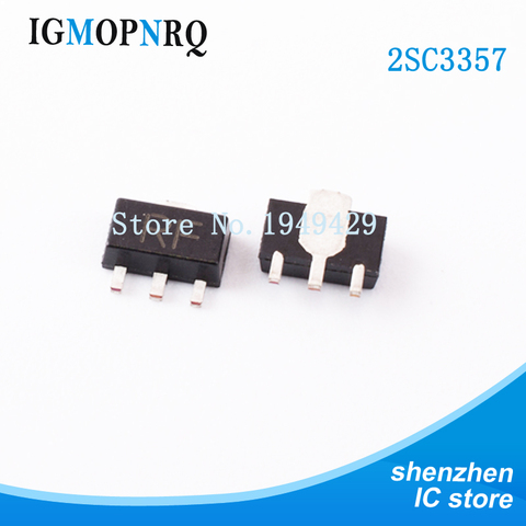 50PCS SMD 2SC3357 3357RF 2SC3357RF SOT-89 Radio frequency (RF) bipolar transistor NPN  6.5GHz NF 1.8dBNew ► Photo 1/2