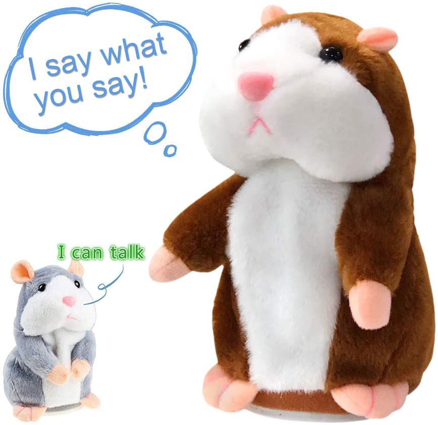 Adorable Kids Toy Mimicry Pet Speak Talking Record Hamster Mouse Plush for Child 