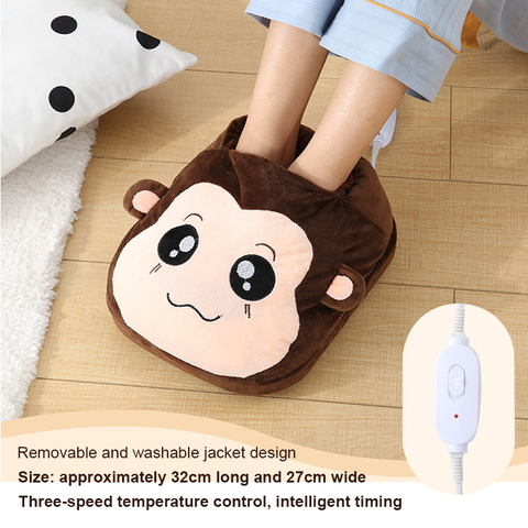 220v Electric Foot Warm Heating Pad  Warmer Feet Shoes Warmer Electric Heat Slippers Warm Hairy Cushion for Feet ► Photo 1/6