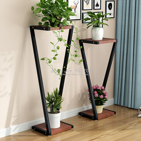 Creative Flower Stand Living Room Multi-storey Indoor Special Home Green Frame Floor-standing Flower Frame Wrought Iron Modern ► Photo 1/1