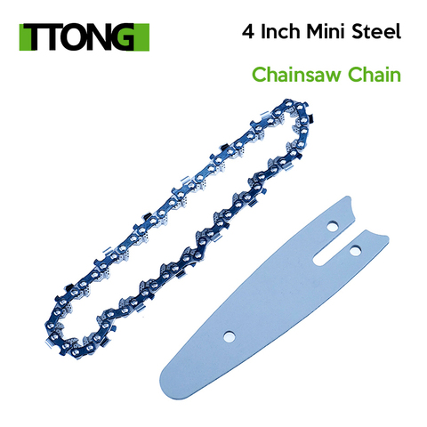 4 Inch Mini Steel Chainsaw Chain  Electric Saw Accessory Replacement Chain for Electric Pruning Saw Garden Logging Tools ► Photo 1/6